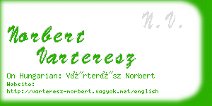 norbert varteresz business card